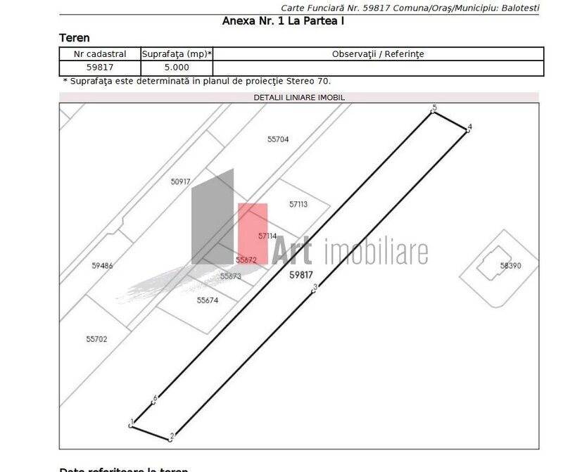 Balotesti, Str. Erou Voicu Nicolae, 5000 mp la 30 euro mp,  urbanism P+2.